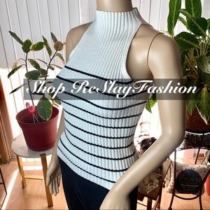 💜MODA International High Neck Knit Top
